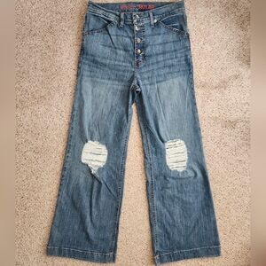 Cruel Girl Skylar Distressed Wide Leg Jeans